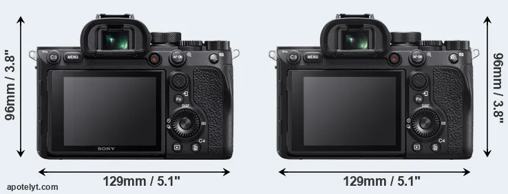 Comparison A7R IV or A7R IVA rear