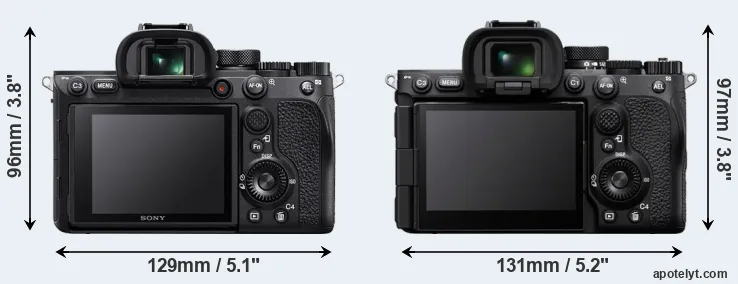 Comparison A7R IV or A7R V rear