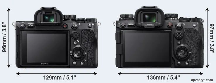 Comparison A7R IV or A9 III rear