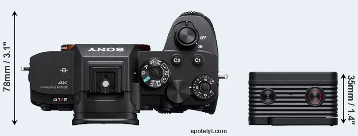 Compare A7R IV versus RX0 II top