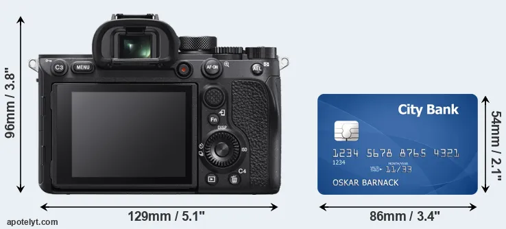 A7R IVA and credit card rear side