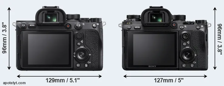 Comparison A7R IVA or A9 rear