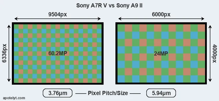 A7R V versus A9 II MP