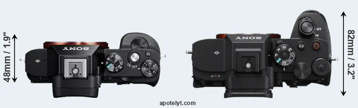 Compare A7R versus A7R V top