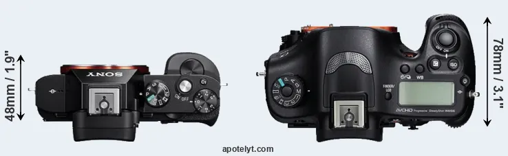 Compare A7R versus A99 top
