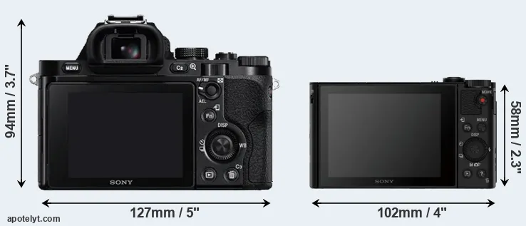 Comparison A7R or HX90V rear