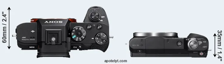 Compare A7S II versus NEX-3N top