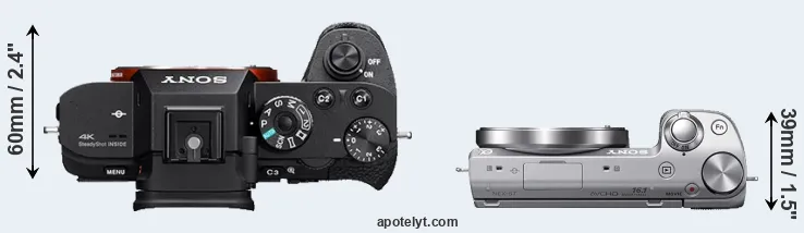 Compare A7S II versus NEX-5T top