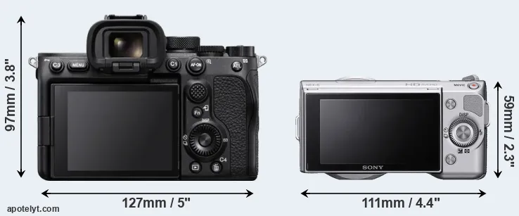 Comparison A7S III or NEX-5 rear