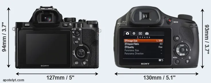 Comparison A7S or HX350 rear