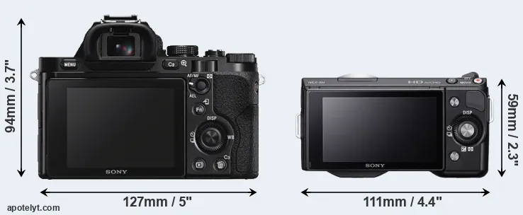 Comparison A7S or NEX-5N rear
