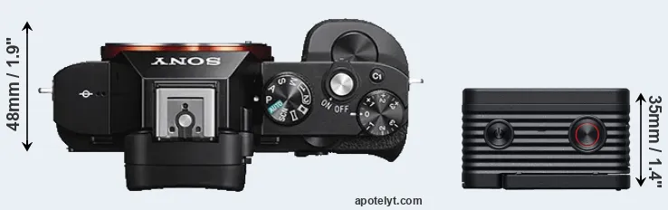 Compare A7S versus RX0 II top