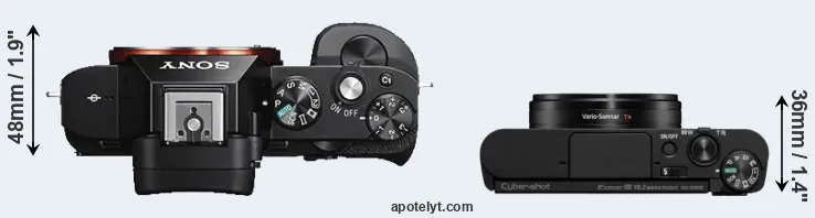 Compare A7S versus WX800 top