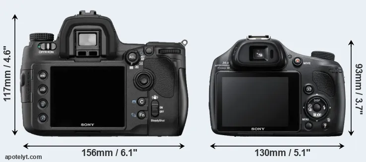 Comparison A850 or HX400V rear