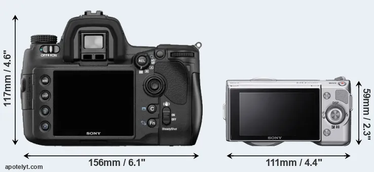 Comparison A850 or NEX-5 rear