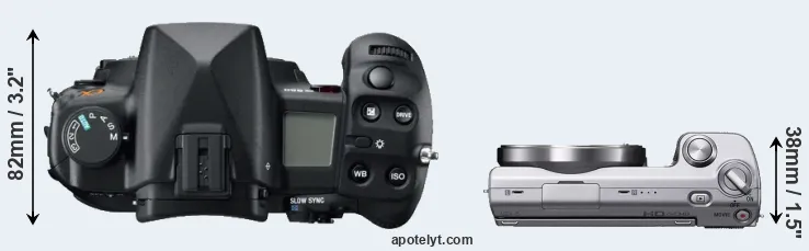 Compare A850 versus NEX-5 top