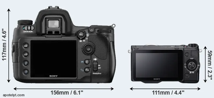Comparison A850 or NEX-5R rear
