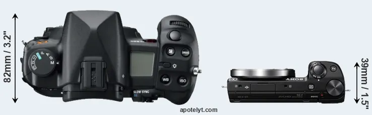 Compare A850 versus NEX-5R top
