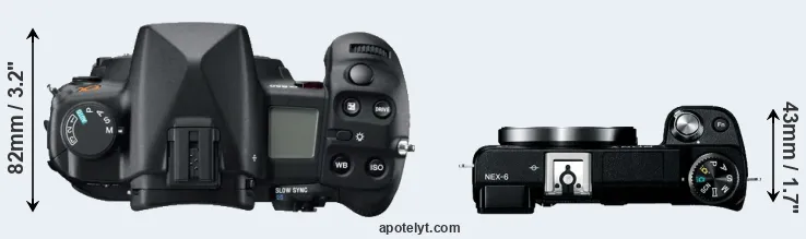 Compare A850 versus NEX-6 top