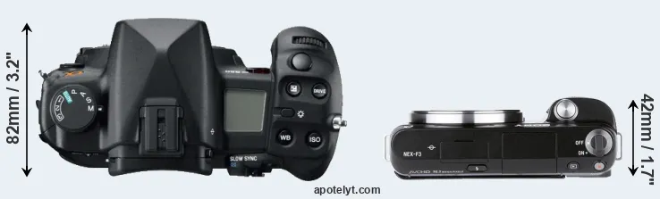 Compare A850 versus NEX-F3 top