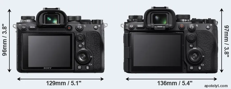Comparison A9 II or A9 III rear