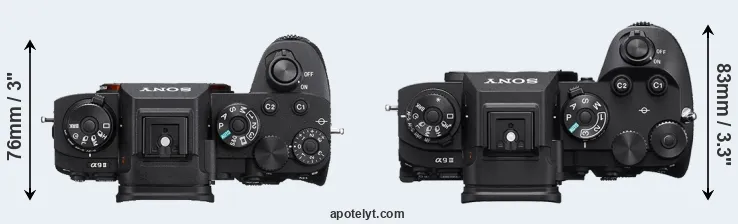 Compare A9 II versus A9 III top