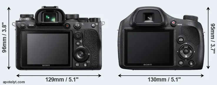 Comparison A9 II or H400 rear