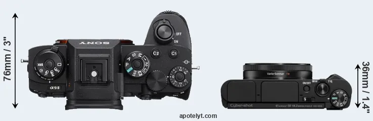 Compare A9 II versus HX99 top