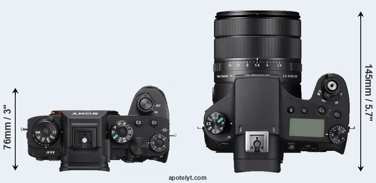 Compare A9 II versus RX10 IV top