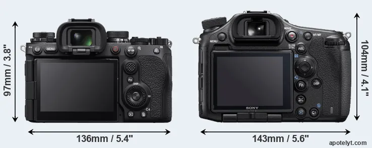 Comparison A9 III or A99 II rear