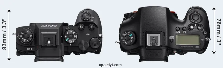 Compare A9 III versus A99 II top