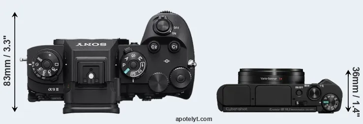 Compare A9 III versus HX95 top