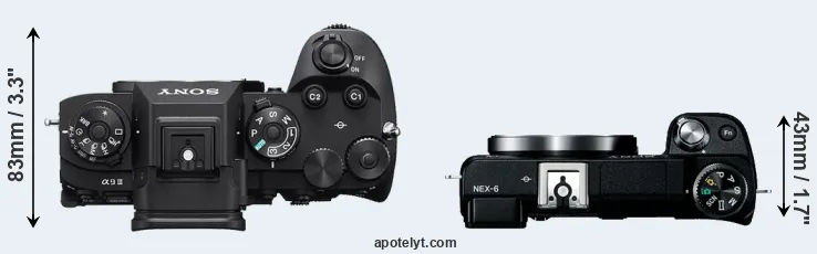 Compare A9 III versus NEX-6 top