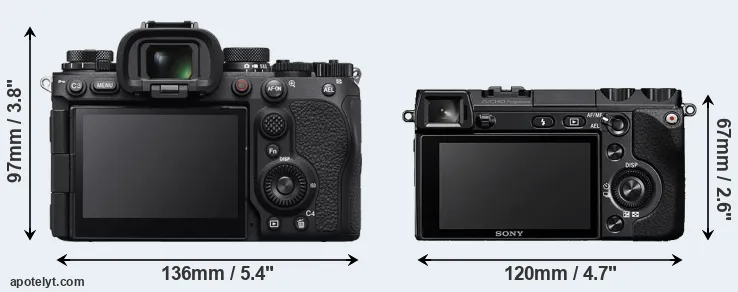 Comparison A9 III or NEX-7 rear