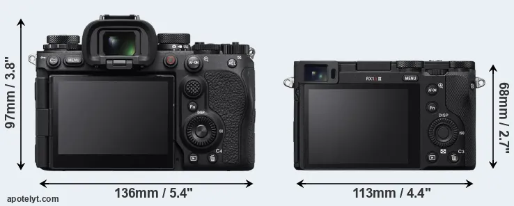 Comparison A9 III or RX1R III rear