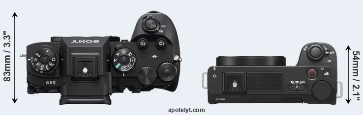 Compare A9 III versus ZV-E10 II top