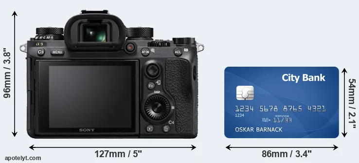 A9 and credit card rear side