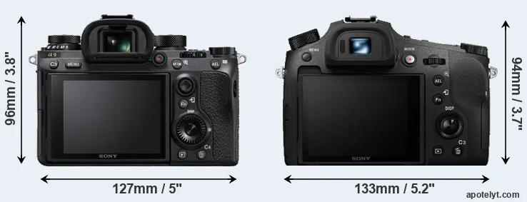 Comparison A9 or RX10 IV rear