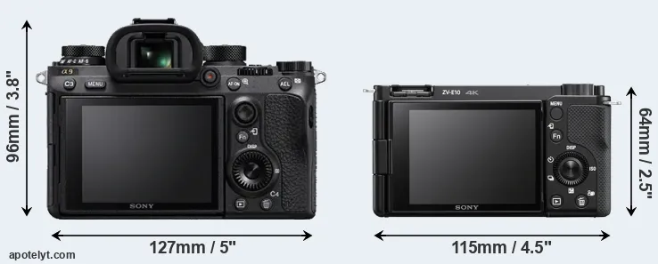 Comparison A9 or ZV-E10 rear