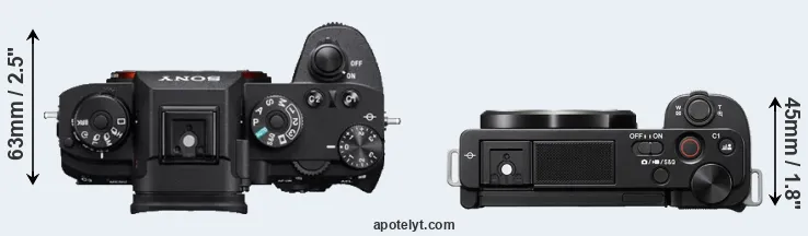 Compare A9 versus ZV-E10 top