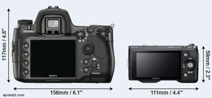 Comparison A900 or NEX-5N rear