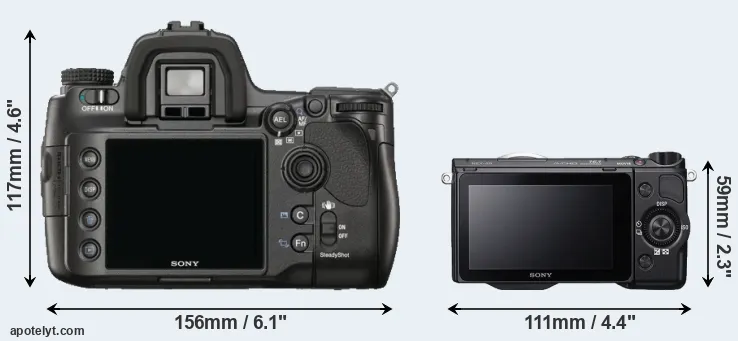 Comparison A900 or NEX-5R rear