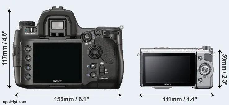 Comparison A900 or NEX-5T rear