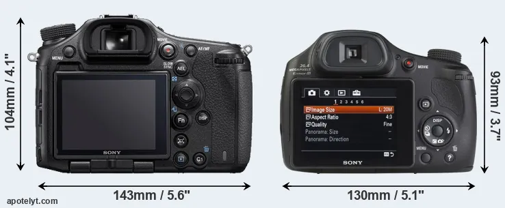 Comparison A99 II or HX350 rear
