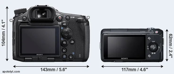 Comparison A99 II or NEX-3 rear