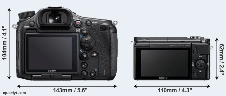 Comparison A99 II or NEX-3N rear