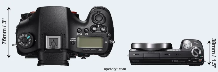 Compare A99 II versus NEX-5N top