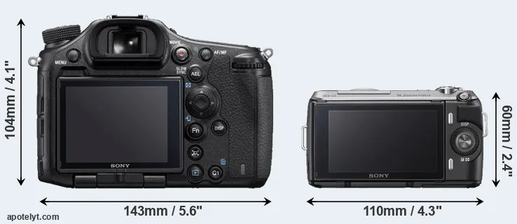Comparison A99 II or NEX-C3 rear