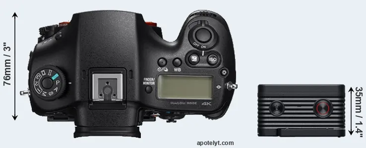 Compare A99 II versus RX0 II top