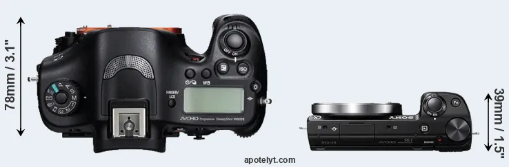 Compare A99 versus NEX-5R top
